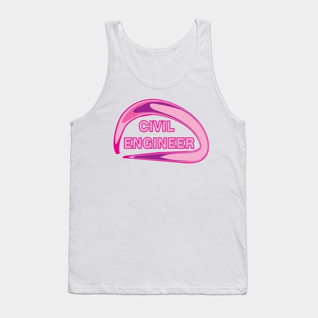 Pink Civil Engineer Tank Top by Barthol Graphics